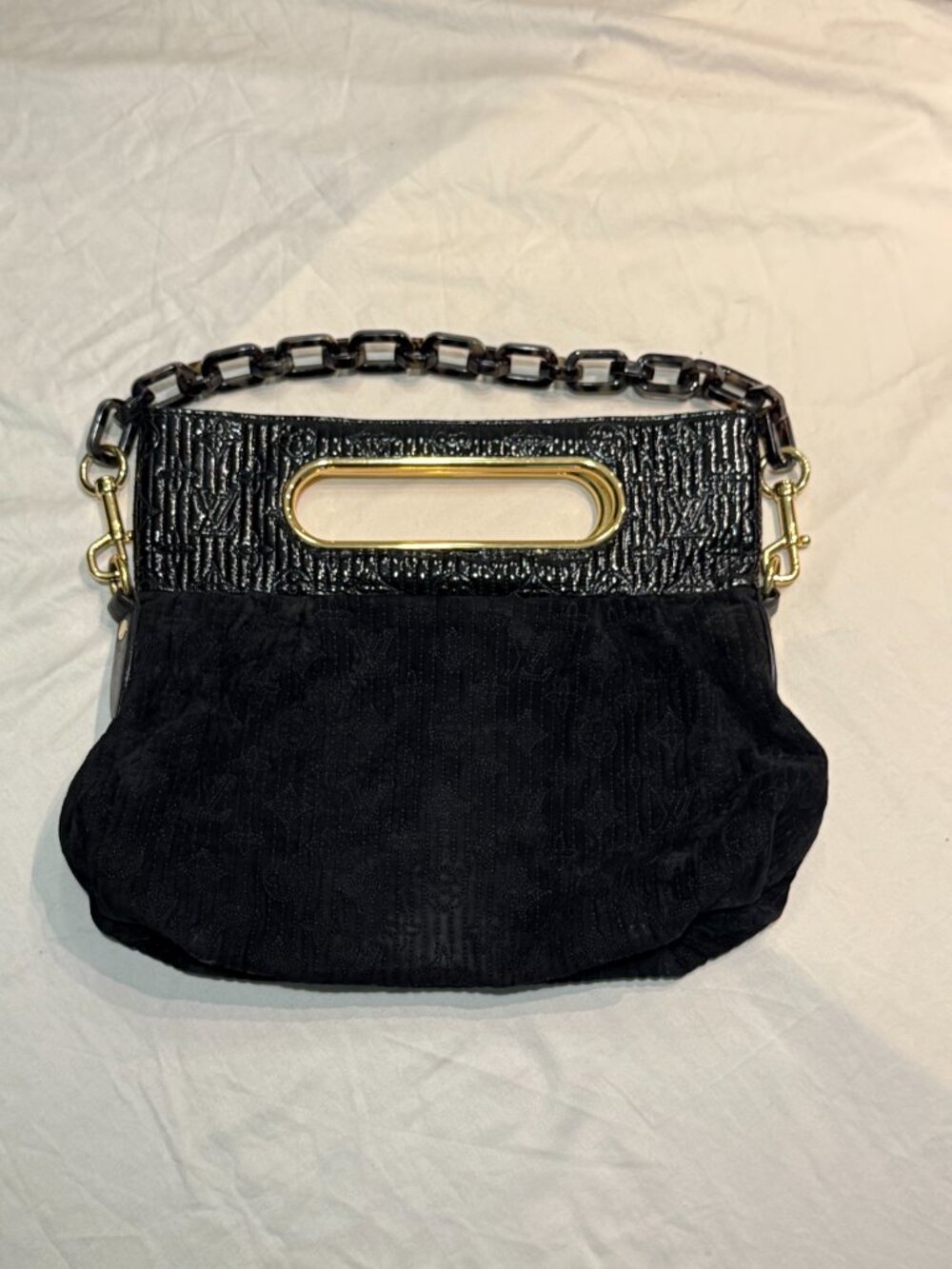 Louis Vuitton Before Dark Motard Monogram Suede Shoulder Bag Spring/Summer 2008